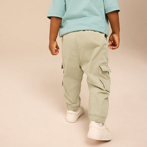 Sage Green Tractor Cargo Trousers (3mths-6yrs)