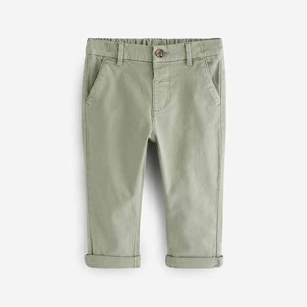 Sage Green Stretch Chino Trousers (3mths-6yrs)