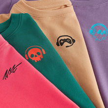 Load image into Gallery viewer, Green/Red/Camel/Purple 4 Pack Short Sleeve Small Graphic T-Shirts 4 Pack (3-12yrs)
