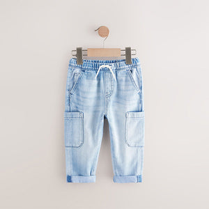 Light Blue Denim Cargo Jeans