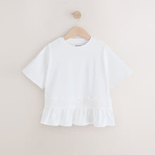 Load image into Gallery viewer, Ecru Lace Frill Hem T-Shirt (3-12yrs)
