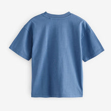 Load image into Gallery viewer, Blue Embroidery Racing Car Relaxed Fit Short Sleeve Graphic
