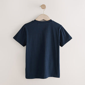 Navy Blue Best Bro Regular Fit Short Sleeve Graphic T-Shirt