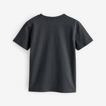 Load image into Gallery viewer, Black/Blue Football Boot Regular Fit Short Sleeve All-Over Print T-
