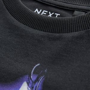 Black/Blue Football Boot Regular Fit Short Sleeve All-Over Print T-