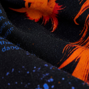 Black/Orange Dragon Regular Fit Short Sleeve All-Over Print T-Shirt