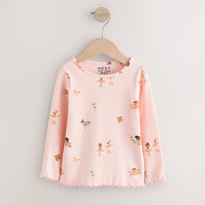 Pink Fairy Rib Long Sleeve T-Shirt (3mths-6yrs)
