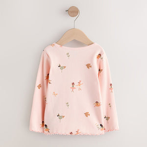 Pink Fairy Rib Long Sleeve T-Shirt (3mths-6yrs)