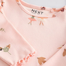 Load image into Gallery viewer, Pink Fairy Rib Long Sleeve T-Shirt (3mths-6yrs)
