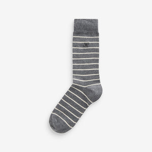 Neutral Stripe Pattern Socks 5 Pack