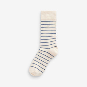 Neutral Stripe Pattern Socks 5 Pack