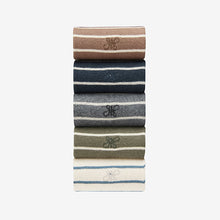 Load image into Gallery viewer, Neutral Stripe Pattern Socks 5 Pack

