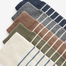 Load image into Gallery viewer, Neutral Stripe Pattern Socks 5 Pack
