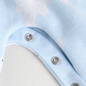 Blue Crocodile Jersey Baby Dungarees And Bodysuit Set