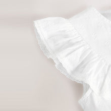 Load image into Gallery viewer, White 100% Cotton Tie Front Blouse (3-12yrs)
