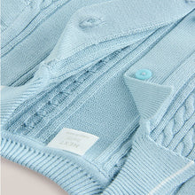 Load image into Gallery viewer, Blue Baby Knitted 100% Cotton Romper (0mths-18mth)
