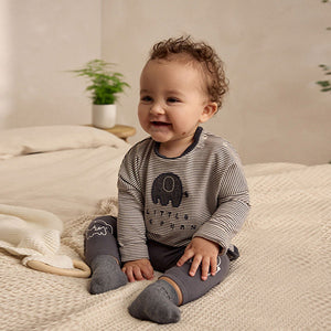 Mono Elephant Baby Top And Leggings Set