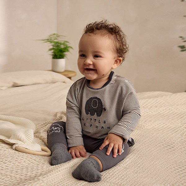 Mono Elephant Baby Top And Leggings Set