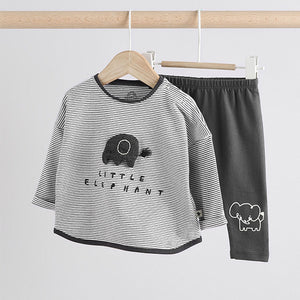 Mono Elephant Baby Top And Leggings Set