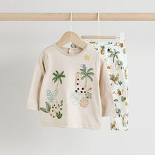 Load image into Gallery viewer, Neutral Safari Baby T Shirt and Legging Set (0mths-18mth)

