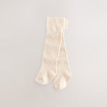 Load image into Gallery viewer, Pink Neutral Textured Baby Tights 3 Pack (0mths-2yrs)
