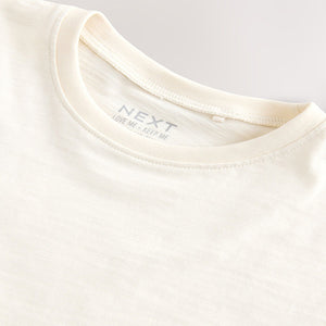 White 100% Cotton Short Sleeve Peplum T-Shirt (3mths-6yrs)