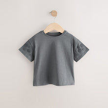 Load image into Gallery viewer, Charcoal Grey 100% Cotton Daisy Short Sleeve T-Shirt (3mths-6yrs)
