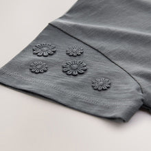 Load image into Gallery viewer, Charcoal Grey 100% Cotton Daisy Short Sleeve T-Shirt (3mths-6yrs)
