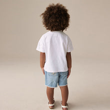 Load image into Gallery viewer, Cream 100% Cotton Daisy Short Sleeve T-Shirt (3mths-6yrs)
