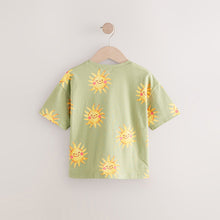 Load image into Gallery viewer, Green Sun Character Girls Short Sleeve T-Shirt (3mths-6yrs)
