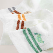 Load image into Gallery viewer, White Stripe Baby Socks 5 Pack
