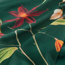 Load image into Gallery viewer, Dark Green Floral High Leg Print Bikini Bottoms
