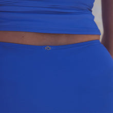 Load image into Gallery viewer, Cobalt Blue Midi Waist Print Bikini Bottoms

