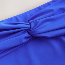 Load image into Gallery viewer, Cobalt Blue Midi Waist Print Bikini Bottoms
