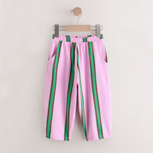 Load image into Gallery viewer, Pink/Green Stripe Textured Barrel Leg Trousers (3mths-6yrs)
