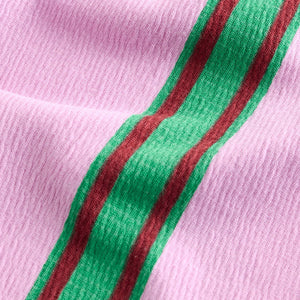 Pink/Green Stripe Textured Barrel Leg Trousers (3mths-6yrs)