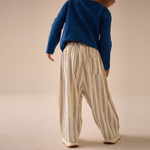 Load image into Gallery viewer, Cream/Navy Stripe Wide Leg Trousers (3mths-6yrs)
