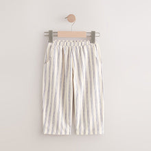 Load image into Gallery viewer, Cream/Navy Stripe Wide Leg Trousers (3mths-6yrs)
