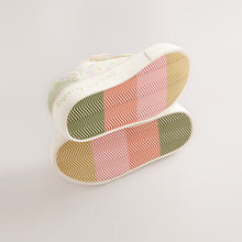 Load image into Gallery viewer, Sage Green Floral Standard Fit (F) Touch Fastening Trainers
