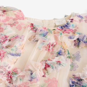 Multi Floral Mesh Party Dress (6mths-6yrs)