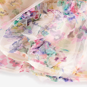 Multi Floral Mesh Party Dress (6mths-6yrs)