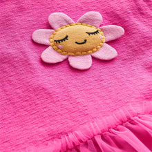 Load image into Gallery viewer, Bright Pink Character Short Sleeve Mesh Dress (3mths-6yrs)
