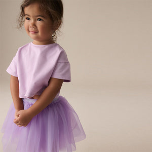 Lilac Purple T-Shirt and Skirt Set (3mths-6yrs)