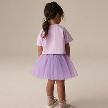 Load image into Gallery viewer, Lilac Purple T-Shirt and Skirt Set (3mths-6yrs)
