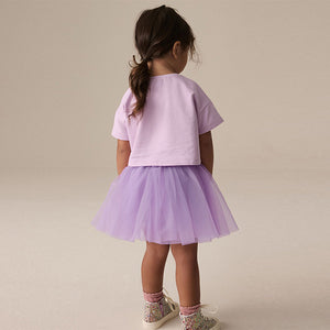 Lilac Purple T-Shirt and Skirt Set (3mths-6yrs)
