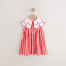 Load image into Gallery viewer, Heart Red Collared Summer Dress (3mths-5yrs)
