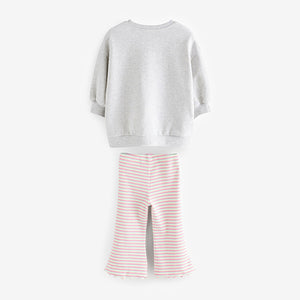 Grey Sweatshirt and Flare Leggings Set (3mths-6yrs)