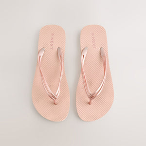 Rose Gold Beach Flip Flops