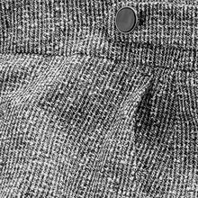 Load image into Gallery viewer, Black/White Elastic Back Boucle Mono Wide Leg Trousers

