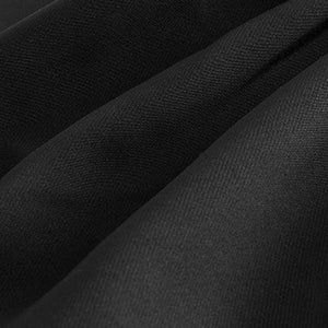 Black Ruched Short Sleeve Midi Dress